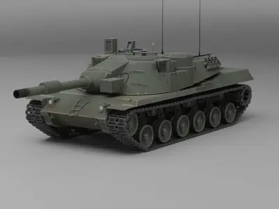 MBT 70 tank 3D model