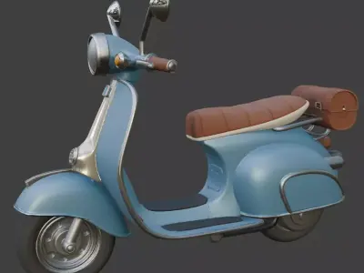 Scooter 3D Model 3D model 2
