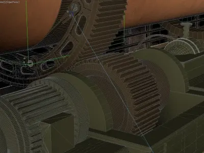 Cement Plant animated 3D model