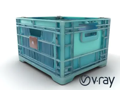Storage Crate with Smart Lock Model Pack Low-poly 3D model