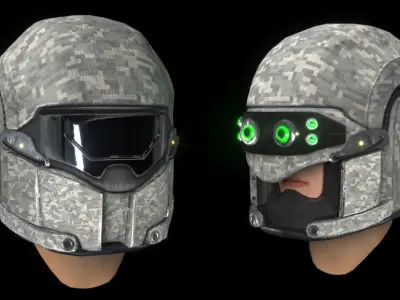 Mk VI Legio Tactical Helmet Low-poly 3D model