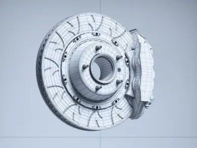 HIGH PERFORMANCE BIG BRAKE KIT  Low-poly 3D model