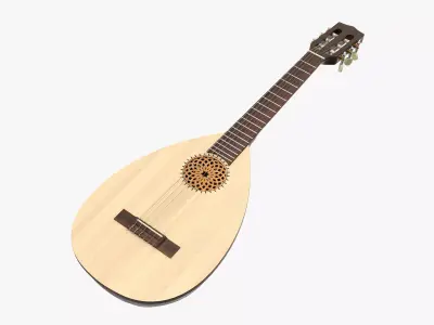 Lute string instrument 3D model