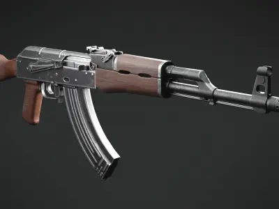 AK47 for Gameasset  Low-poly 3D model