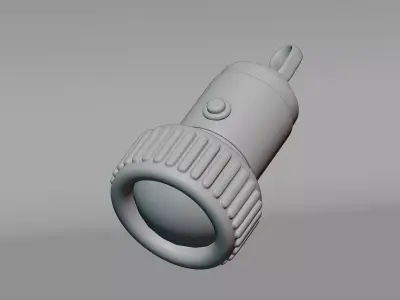 Cartoon Flashlight Low-poly 3D model