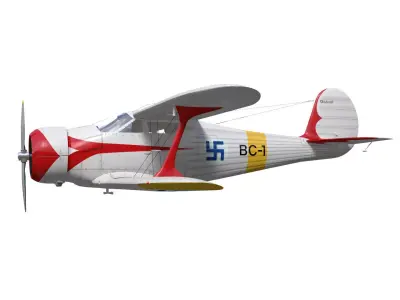 Beechcraft Model C17L Staggerwing 3D model