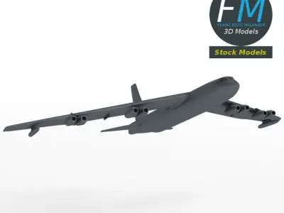 Stylized strategic bomber 3D model