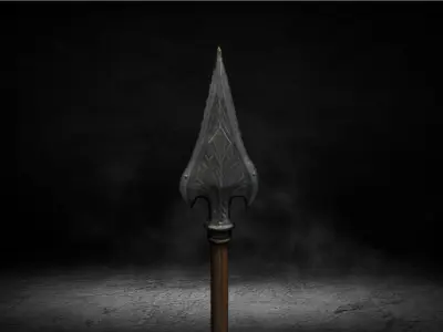 Medieval Ancient Spear High-poly 3D Model 3D model