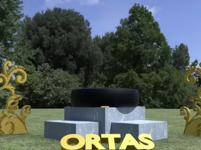 ORTAS TIRE NO 4 GAME READY Low-poly 3D model