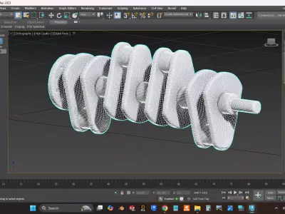 crankshaft  Low-poly 3D model