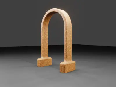 Gothic arch Low-poly 3D model