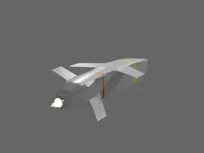 Turkish SOM-J standoff cruise missile-free Free 3D model