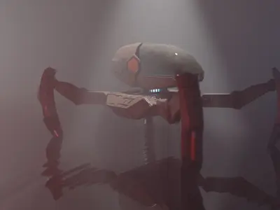 project spider robot Low-poly 3D model