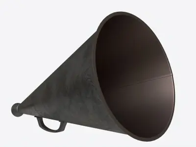 Vintage Metal Megaphone 3D model