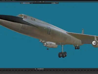 M-50 Experimental bomber Free 3D model