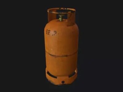 Gas Bottle pbr Low-poly 3D model
