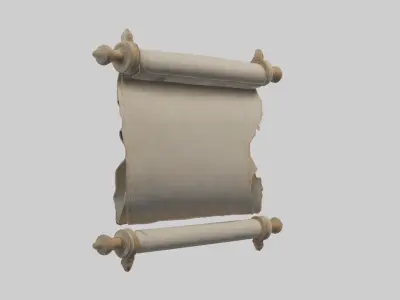 Scroll Model Low-poly 3D model