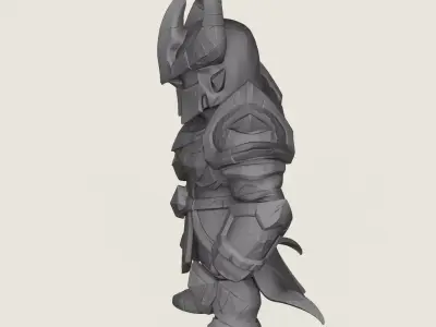 Knight Warrior Character 3D print model