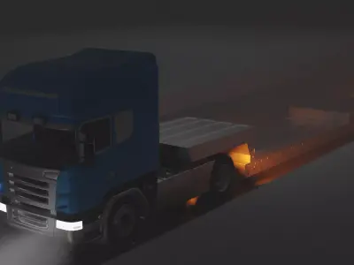 Vehicle cargo truck 3D model