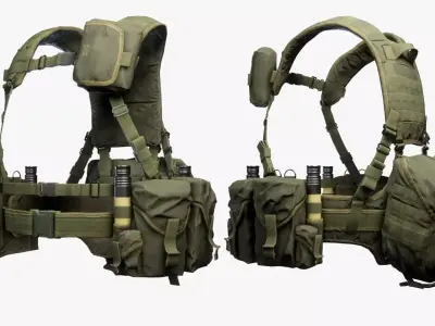 Tactical Vest Low-poly 3D model order