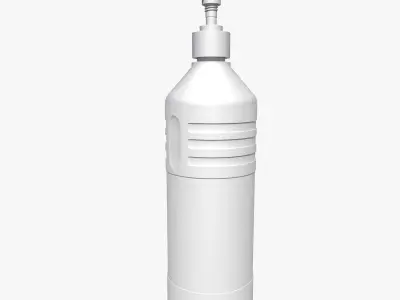 White Plastic Spray Bottle 3D model