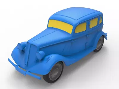 GAZ M1 1936 Classic Car 3D print model