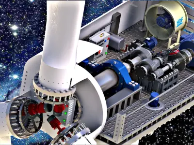 Wind turbine 3D model 21