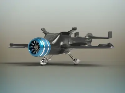 Futuristic Plane 3D model purchase