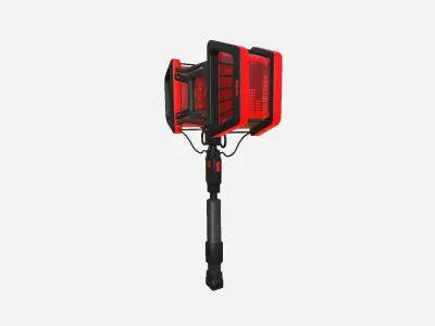 SciFi War Hammer A04 Black Red - Sci Fi Weapon Design Low-poly 3D model