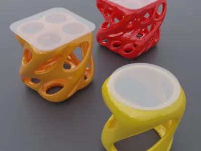 Organic Sculptural Coffee Tables Set 3D model
