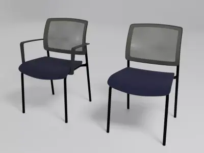GAYA - Ergonomic upholstered chair with armrests - Free 3D model