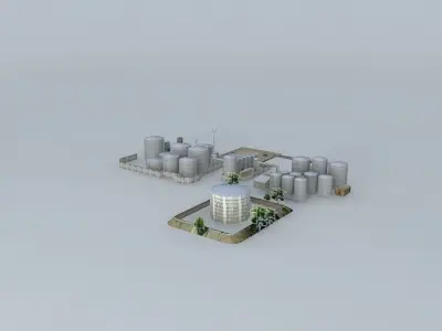 Eagle Farm Fuel Tanks Terminal Free 3D model