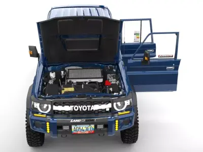 Toyota Land Cruiser GR 2012 Low-poly 3D model