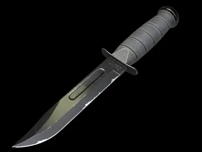 COMBAT KNIFE 3D Model Low-poly 3D model
