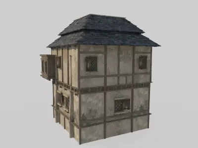 Medieval houses and dwellings 3D model
