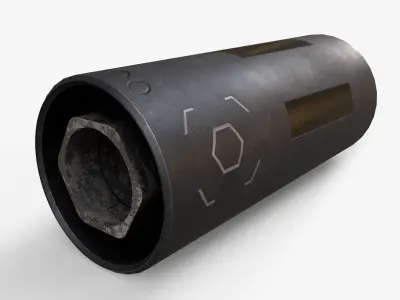 Silencer V5 Low-poly 3D model