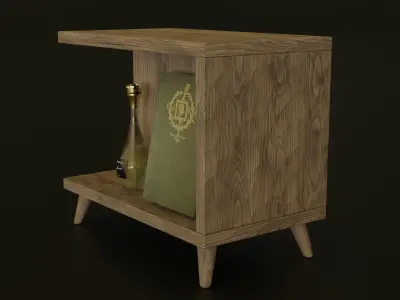 Modern Book SHelf Free 3D model
