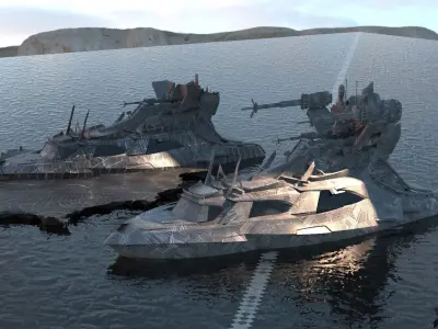 Warlord Cruise ship Advanced 1 and 2  3D model