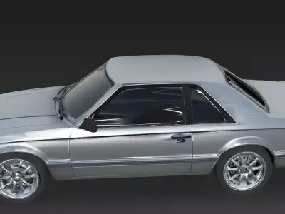 Realistic 80s Notchback Performance 3d model Low-poly 3D model