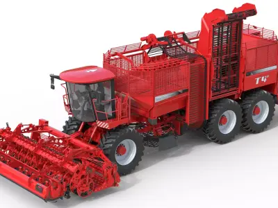 Holmer Terra Dos T40-40 beet harvester Low-poly 3D model