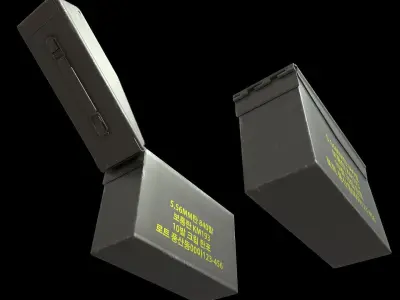 ROK Army AmmunitionBox Low-poly 3D model