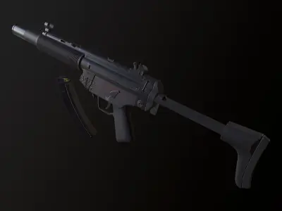 MP5 SD6 Low-poly 3D model