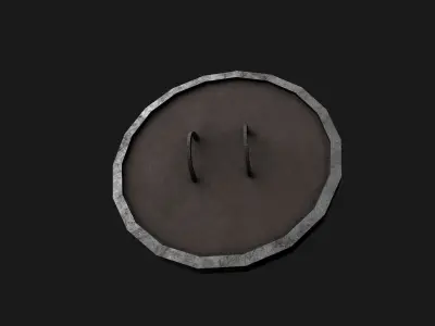 Viking Shield game ready 3d model Free low-poly 3D model