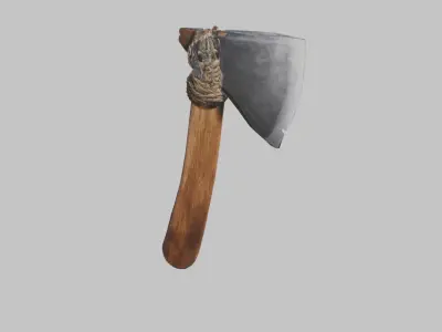 Damaged Stone Axe Low-poly 3D model