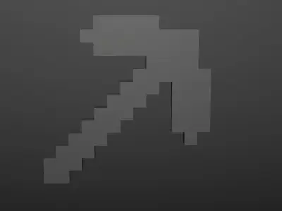 Minecraft Wooden Pickaxe And Shovel Must Read Description Low-poly 3D model