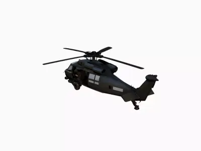 Utility Helicopter 3D Model Sikorsky Style Realistic Rotorcraft Free 3D model