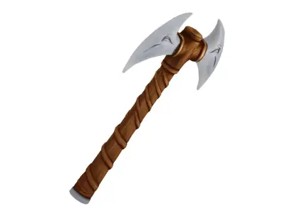 Stylized Medieval Axe Low-poly 3D model buy