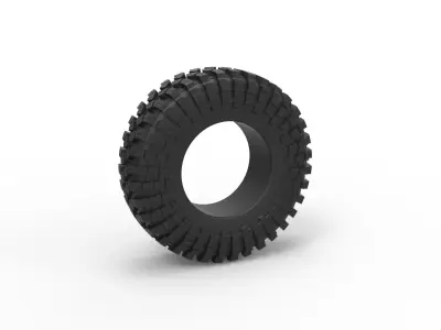 Offroad tire 109 Scale 1 to 25 3D print model