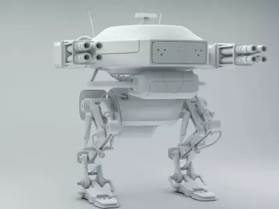Cybernetic Mech Free 3D model
