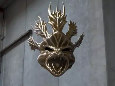 Wolf Helmet mask 3D model